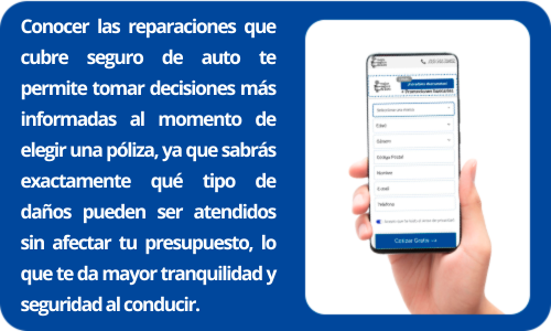 reparaciones que cubre seguro de auto