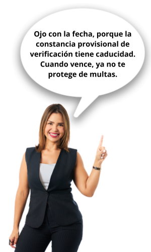 constancia provisional de verificacion